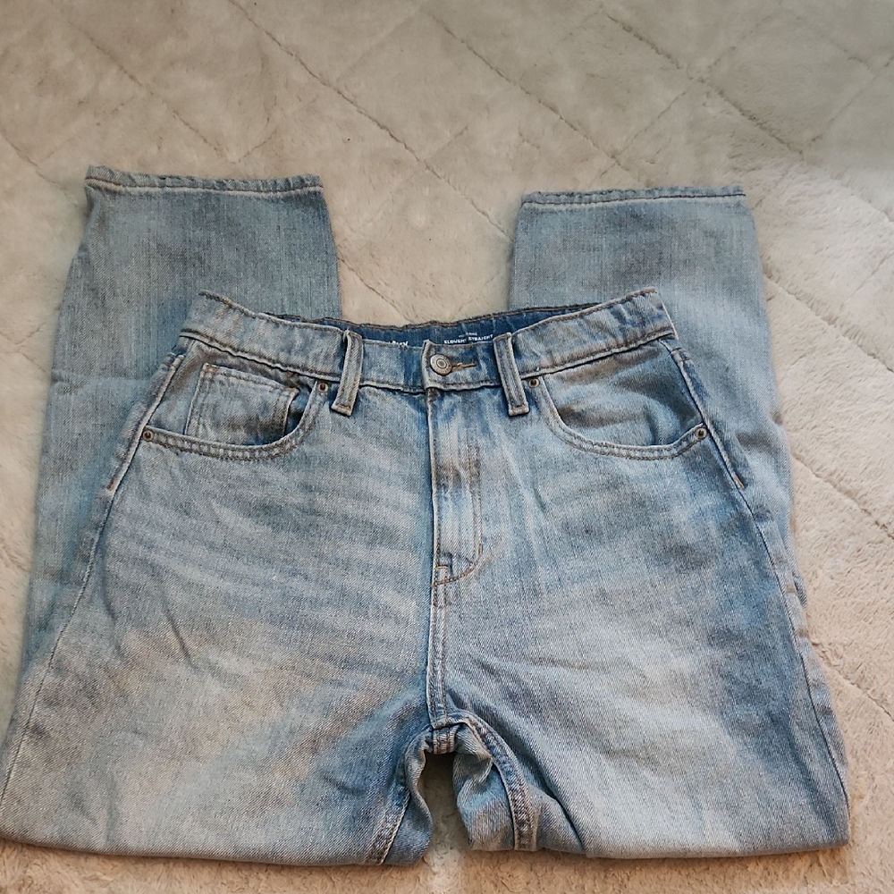 Old Navt Girls High Rise Slouchy Straight Jeans
